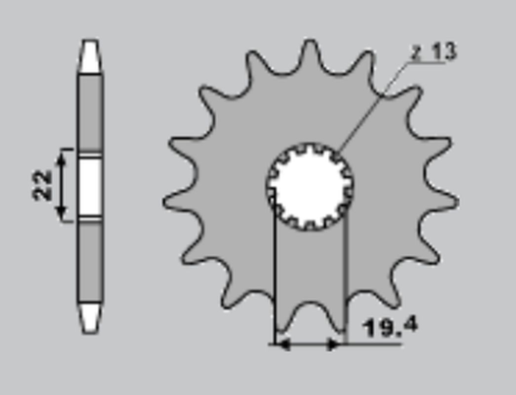 Sprocket front PBR 4391 51 18NC (83-85)